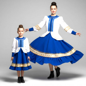 Костюм казачий Прасковья, синий, женский- фото 1